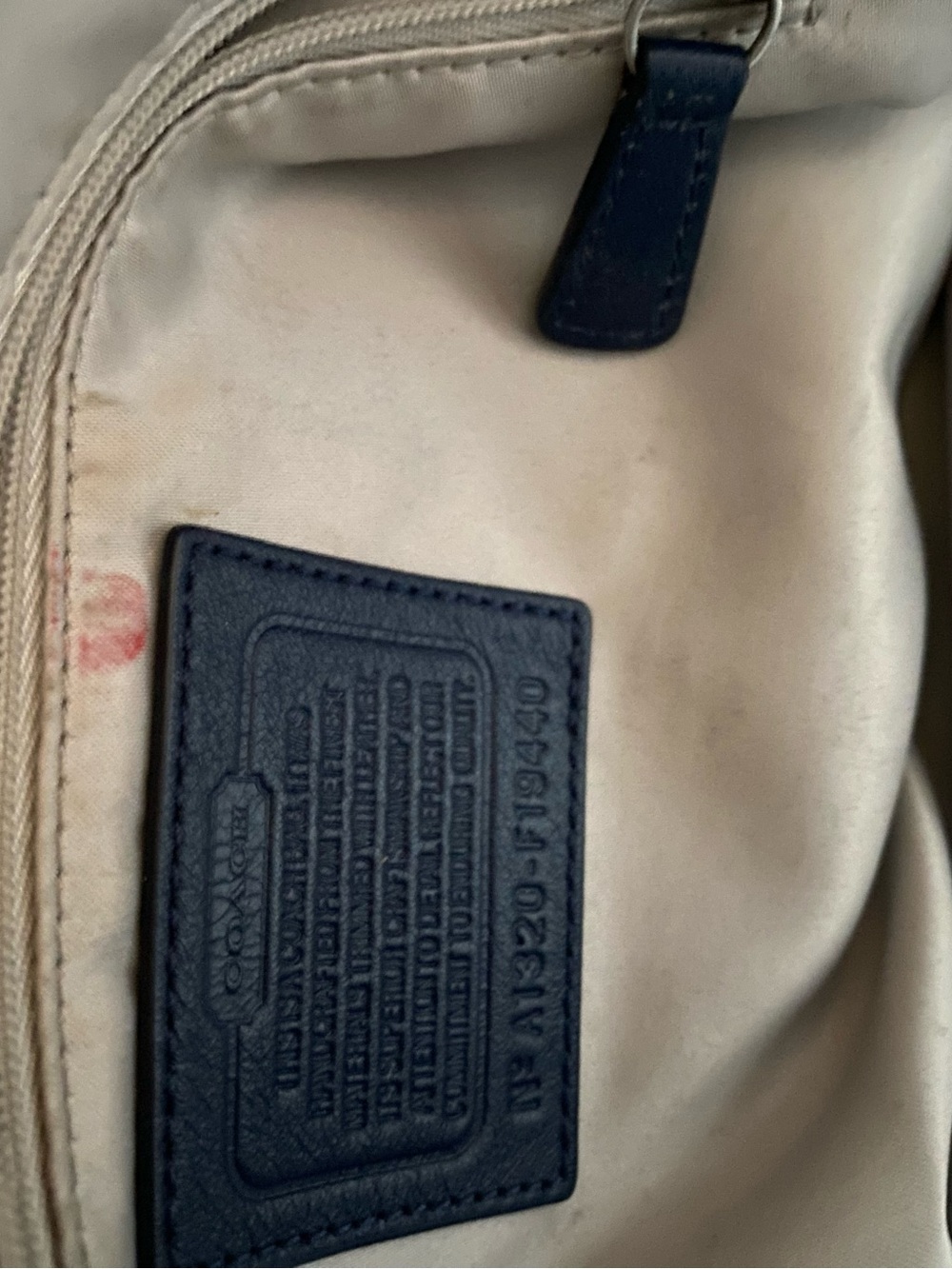 Coach Navy Signature Circle Tote - Picture 5 of 5